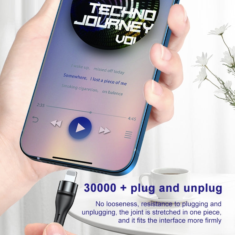 ADC-003 USB-C / Type-C to 8 Pin PD Fast Charging Weave Data Cable for iPhone, iPad, Length:1m(Black) - Normal Style Cable by PMC TechLife | Online Shopping South Africa | PMC TechLife