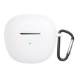 For QCY HT03 Integrated Liquid Silicone Earphone Protective Case with Hook(White) - free shipping - PMC TechLife - Order now!