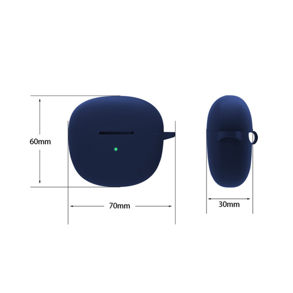 For QCY HT03 Integrated Liquid Silicone Earphone Protective Case with Hook(White)