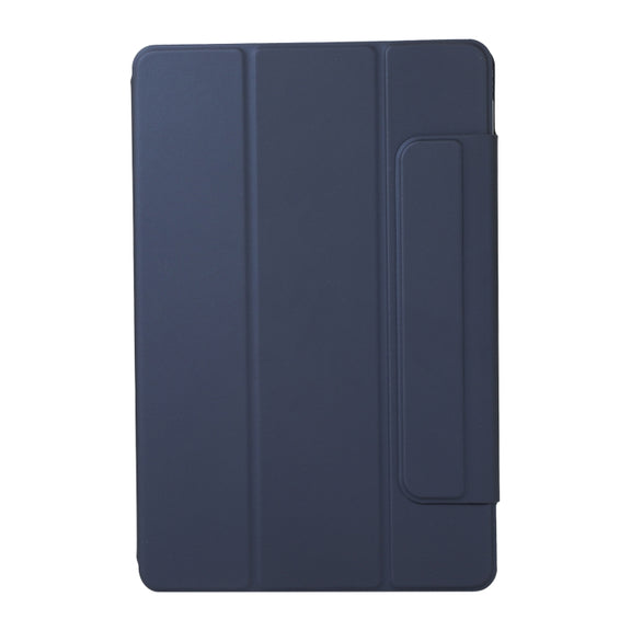For Xiaomi Pad 5 / Pad 5 Pro Solid Color Magnetic Buckle Horizontal Flip Leather Case with Holder(Dark Blue)