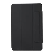 For Xiaomi Pad 5 / Pad 5 Pro Solid Color Magnetic Buckle Horizontal Flip Leather Case with Holder(Black)
