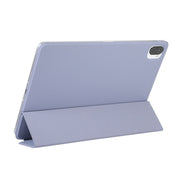 For Xiaomi Pad 5 / Pad 5 Pro Solid Color Magnetic Buckle Horizontal Flip Leather Case with Holder(Dark Blue)
