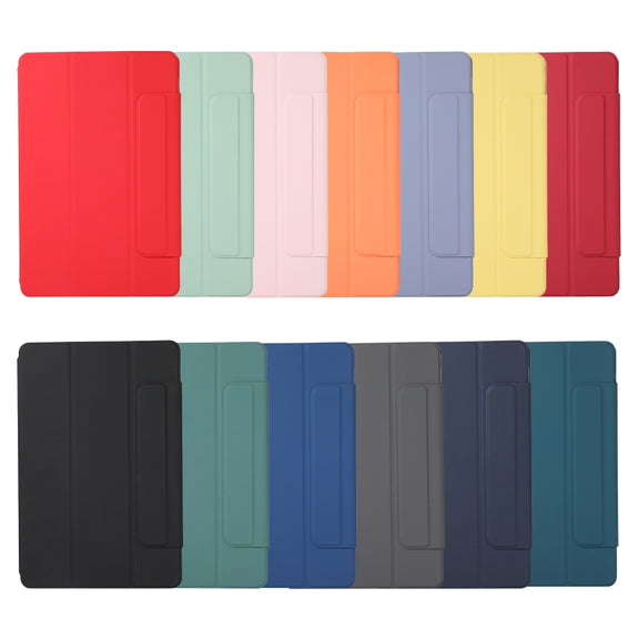 For Xiaomi Pad 5 / Pad 5 Pro Solid Color Magnetic Buckle Horizontal Flip Leather Case with Holder(Black)