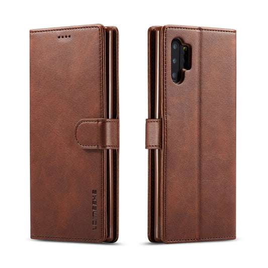 For Galaxy Note 10 Plus LC.IMEEKE Calf Texture Horizontal Flip Leather Case, with Holder & Card Slots & Wallet(Brown) - Galaxy Phone Cases by LC.IMEEKE | Online Shopping South Africa | PMC Jewellery | Buy Now Pay Later Mobicred
