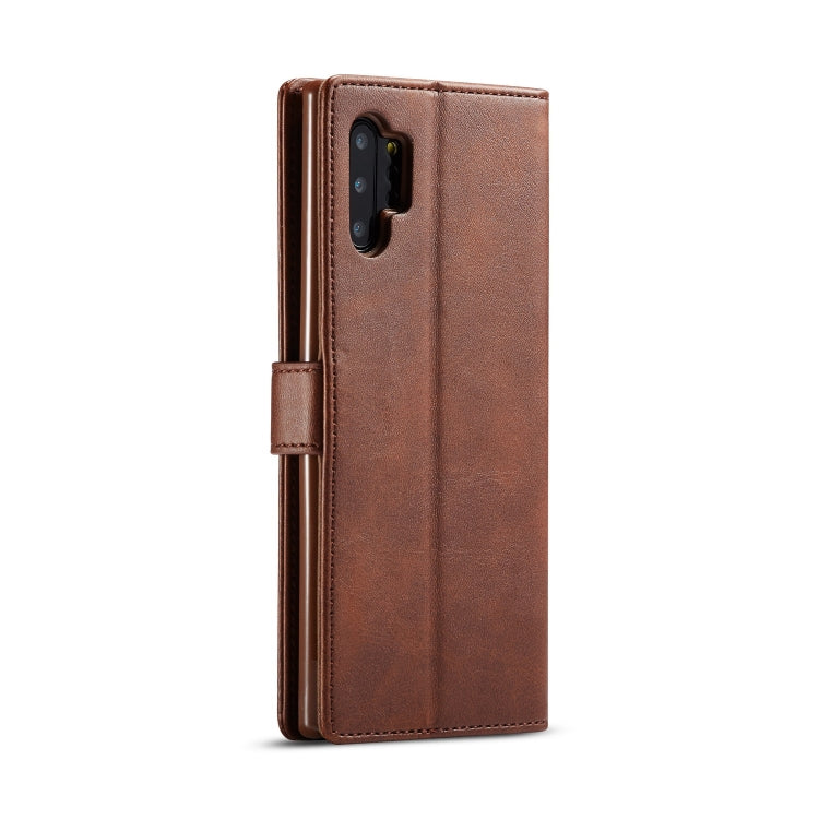 For Galaxy Note 10 Plus LC.IMEEKE Calf Texture Horizontal Flip Leather Case, with Holder & Card Slots & Wallet(Brown) - Galaxy Phone Cases by LC.IMEEKE | Online Shopping South Africa | PMC Jewellery | Buy Now Pay Later Mobicred