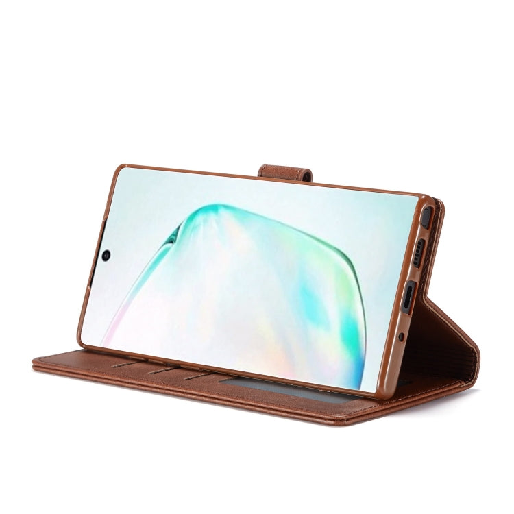 For Galaxy Note 10 Plus LC.IMEEKE Calf Texture Horizontal Flip Leather Case, with Holder & Card Slots & Wallet(Brown) - Galaxy Phone Cases by LC.IMEEKE | Online Shopping South Africa | PMC Jewellery | Buy Now Pay Later Mobicred
