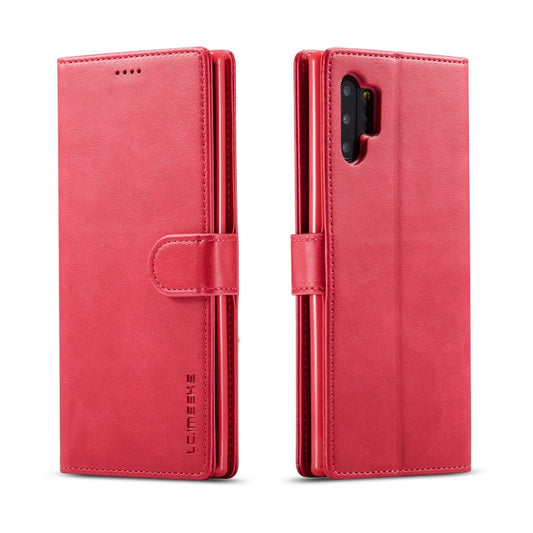 For Galaxy Note 10 Plus LC.IMEEKE Calf Texture Horizontal Flip Leather Case, with Holder & Card Slots & Wallet(Rose Red) - Galaxy Phone Cases by LC.IMEEKE | Online Shopping South Africa | PMC Jewellery | Buy Now Pay Later Mobicred