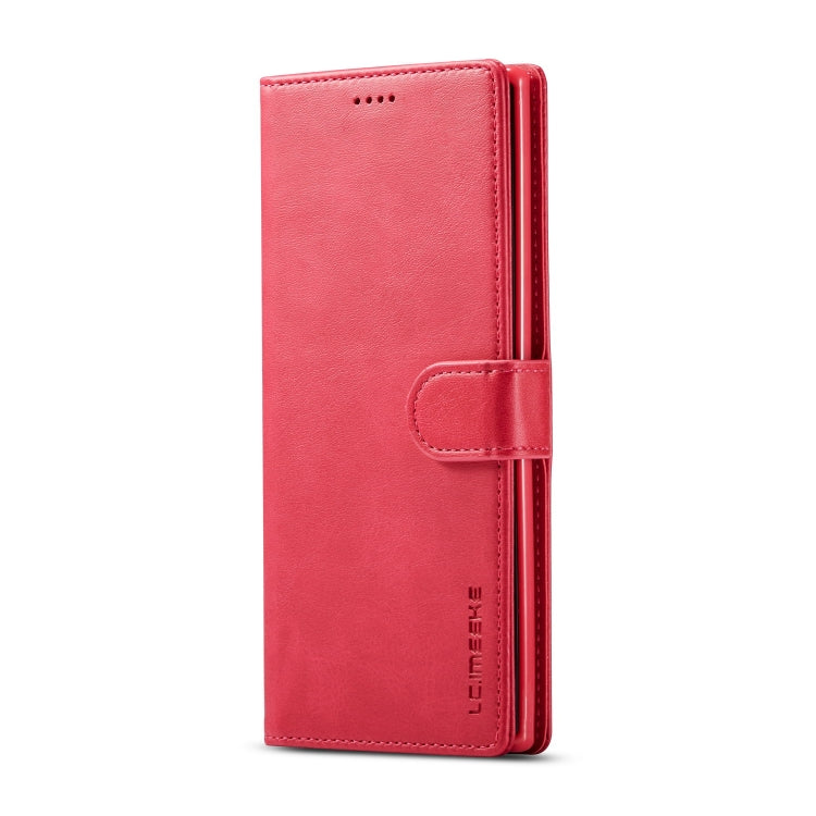 For Galaxy Note 10 Plus LC.IMEEKE Calf Texture Horizontal Flip Leather Case, with Holder & Card Slots & Wallet(Rose Red) - Galaxy Phone Cases by LC.IMEEKE | Online Shopping South Africa | PMC Jewellery | Buy Now Pay Later Mobicred