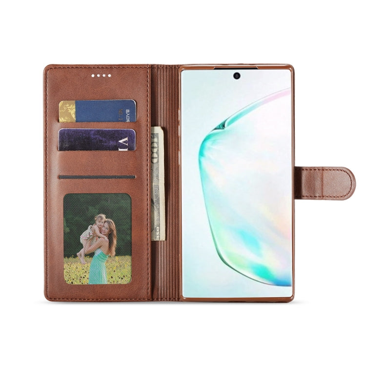 For Galaxy Note 10 Plus LC.IMEEKE Calf Texture Horizontal Flip Leather Case, with Holder & Card Slots & Wallet(Rose Red) - Galaxy Phone Cases by LC.IMEEKE | Online Shopping South Africa | PMC Jewellery | Buy Now Pay Later Mobicred