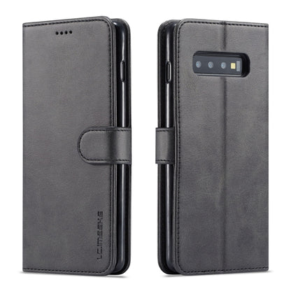For Galaxy S10 LC.IMEEKE Calf Texture Horizontal Flip Leather Case, with Holder & Card Slots & Wallet(Black) - free shipping - PMC Jewellery - Order now!
