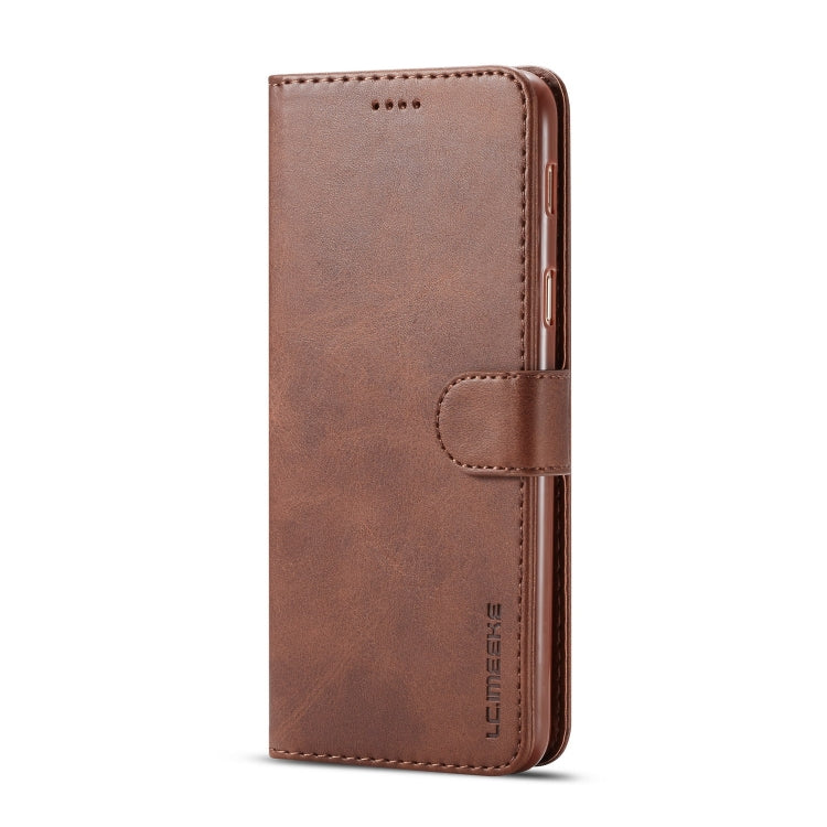 For Galaxy A6 Plus (2018) LC.IMEEKE Calf Texture Horizontal Flip Leather Case, with Holder & Card Slots & Wallet(Brown) - Galaxy Phone Cases by LC.IMEEKE | Online Shopping South Africa | PMC Jewellery | Buy Now Pay Later Mobicred
