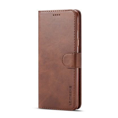 For Galaxy A6 Plus (2018) LC.IMEEKE Calf Texture Horizontal Flip Leather Case, with Holder & Card Slots & Wallet(Brown) - Galaxy Phone Cases by LC.IMEEKE | Online Shopping South Africa | PMC Jewellery | Buy Now Pay Later Mobicred