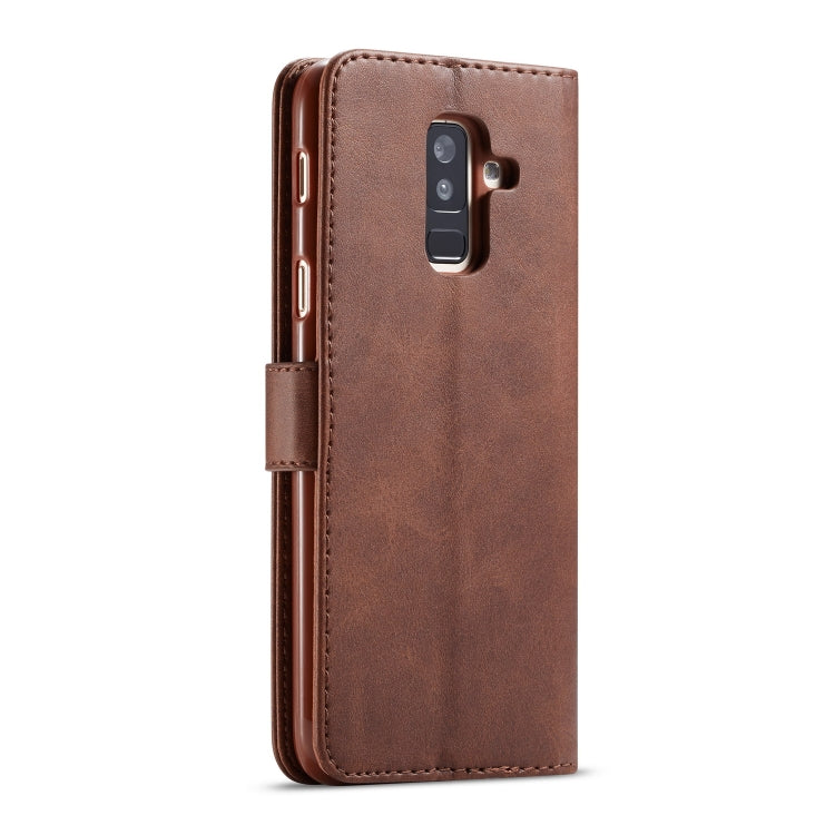 For Galaxy A6 Plus (2018) LC.IMEEKE Calf Texture Horizontal Flip Leather Case, with Holder & Card Slots & Wallet(Brown) - Galaxy Phone Cases by LC.IMEEKE | Online Shopping South Africa | PMC Jewellery | Buy Now Pay Later Mobicred