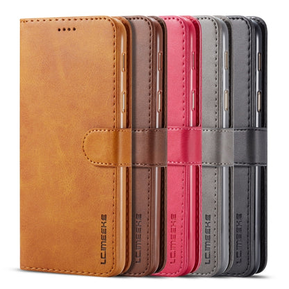 For Galaxy A6 Plus (2018) LC.IMEEKE Calf Texture Horizontal Flip Leather Case, with Holder & Card Slots & Wallet(Brown) - Galaxy Phone Cases by LC.IMEEKE | Online Shopping South Africa | PMC Jewellery | Buy Now Pay Later Mobicred
