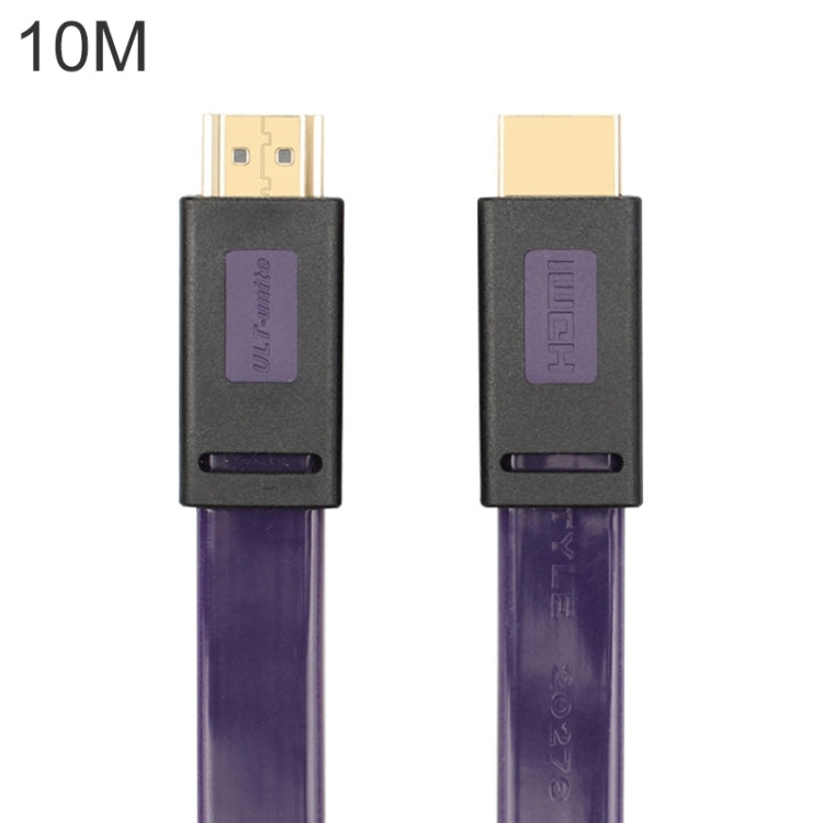 ULT-unite 4K Ultra HD Gold-plated HDMI to HDMI Flat Cable, Cable Length:10m(Transparent Purple) - Cable by ult-unite | Online Shopping South Africa | PMC TechLife | Buy Now Pay Later Mobicred