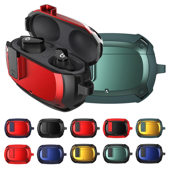 Bumblebee Armor Earphone Protective Case with Switch & Hook For Beats Studio Buds(Red + Black)