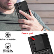 For Samaung Galaxy S22 Ultra 5G Sliding Camera Cover Design TPU+PC Protective Case(Blue)