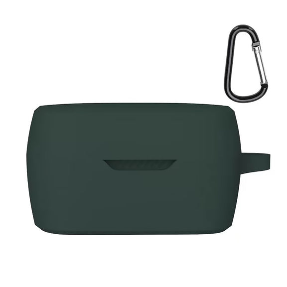 Wireless Earphone Silicone Protective Case with Hook for JBL T280TWS X(Dark Green)