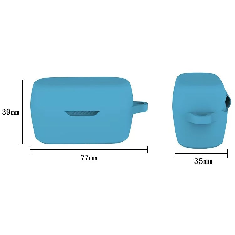 Wireless Earphone Silicone Protective Case with Hook for JBL T280TWS X(Midnight Blue)