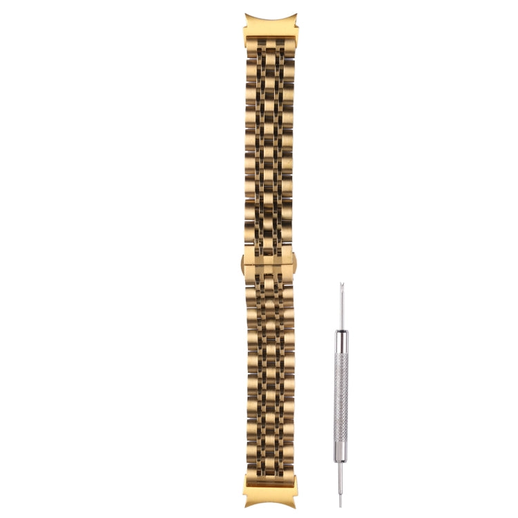 For Samsung Galaxy Watch4 40mm/44mm Seven-bead Stainless Steel Watch Band(Gold) - Watch Bands by Wintory | Online Shopping South Africa | PMC Jewellery | Buy Now Pay Later Mobicred