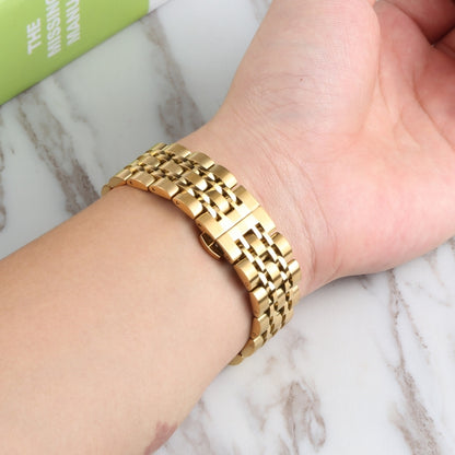 For Samsung Galaxy Watch4 40mm/44mm Seven-bead Stainless Steel Watch Band(Gold) - Watch Bands by Wintory | Online Shopping South Africa | PMC Jewellery | Buy Now Pay Later Mobicred