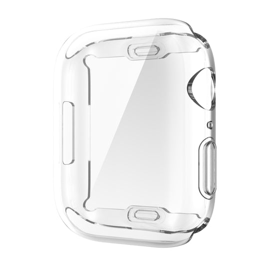 Shockproof TPU All-inclusive Electroplate Protective Case For Apple Watch Series 8 / 7 41mm(Transparent) - Watch Cases by PMC Jewellery | Online Shopping South Africa | PMC Jewellery | Buy Now Pay Later Mobicred