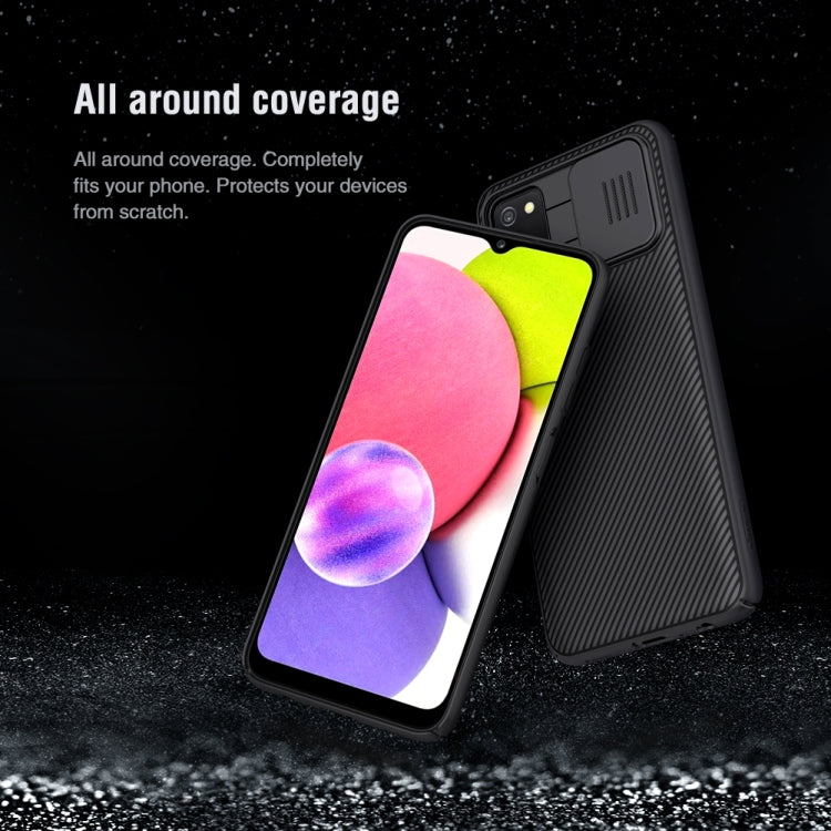 For Samsung Galaxy A03s / A037G NILLKIN Black Mirror Series PC Camshield Full Coverage Dust-proof Scratch Resistant Case(Black) - Galaxy Phone Cases by NILLKIN | Online Shopping South Africa | PMC TechLife | Buy Now Pay Later Mobicred