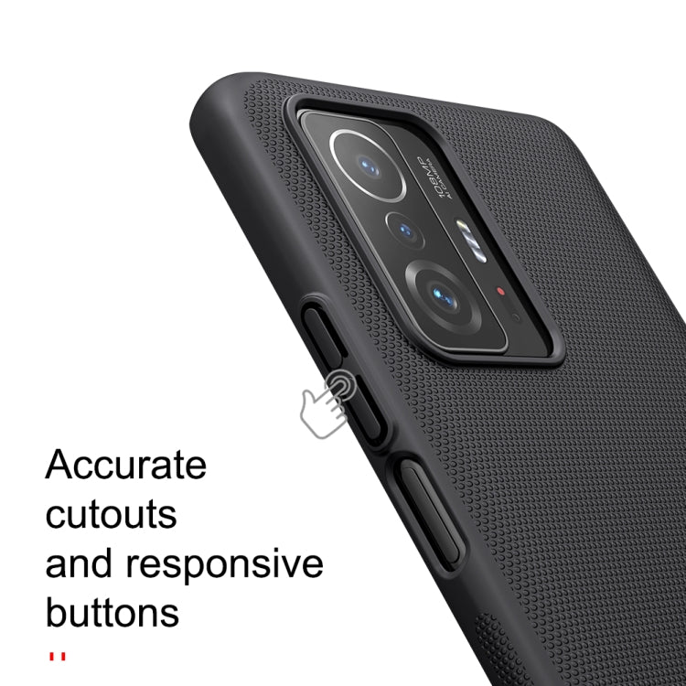 For Xiaomi Mi 11T / 11T Pro NILLKIN Frosted Concave-convex Texture PC Phone Protective Case(Black) - free shipping - PMC Jewellery - Order now!