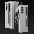 For Samsung Galaxy Z Fold3 5G GKK Ultra-thin Full Coverage Phone Flip Case with Pen Slot(Silver) - Galaxy Phone Cases by GKK | Online Shopping South Africa | PMC TechLife | Buy Now Pay Later Mobicred