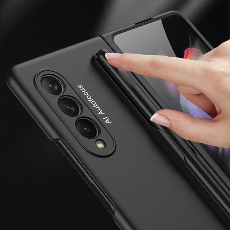 For Samsung Galaxy Z Fold3 5G GKK Ultra-thin Full Coverage Phone Flip Case with Pen Slot(Grey) - Galaxy Phone Cases by GKK | Online Shopping South Africa | PMC TechLife | Buy Now Pay Later Mobicred