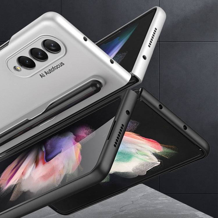 For Samsung Galaxy Z Fold3 5G GKK Ultra-thin Full Coverage Phone Flip Case with Pen Slot(Grey) - Galaxy Phone Cases by GKK | Online Shopping South Africa | PMC TechLife | Buy Now Pay Later Mobicred