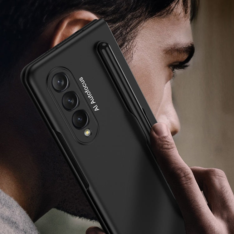 For Samsung Galaxy Z Fold3 5G GKK Ultra-thin Full Coverage Phone Flip Case with Pen Slot(Dark Green) - Galaxy Phone Cases by GKK | Online Shopping South Africa | PMC TechLife | Buy Now Pay Later Mobicred