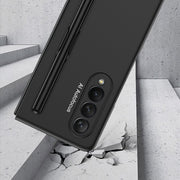 For Samsung Galaxy Z Fold3 5G GKK Ultra-thin Full Coverage Phone Flip Case with Pen Slot(Grey)