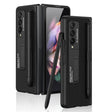 For Samsung Galaxy Z Fold3 5G GKK Ultra-thin PC + PU Phone Flip Case with Holder & Pen Slot(Carbon Fiber Texture) - Galaxy Phone Cases by GKK | Online Shopping South Africa | PMC TechLife | Buy Now Pay Later Mobicred
