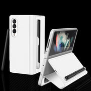 For Samsung Galaxy Z Fold3 5G GKK Ultra-thin Horizontal Flip Leather Phone Case with Pen Slot(Silver)