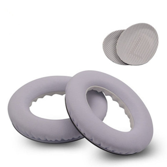 For BOSE QC35 Imitation Leather Soft Headphone Earmuff Jacket with LR Cotton, One Pair(Bright White)