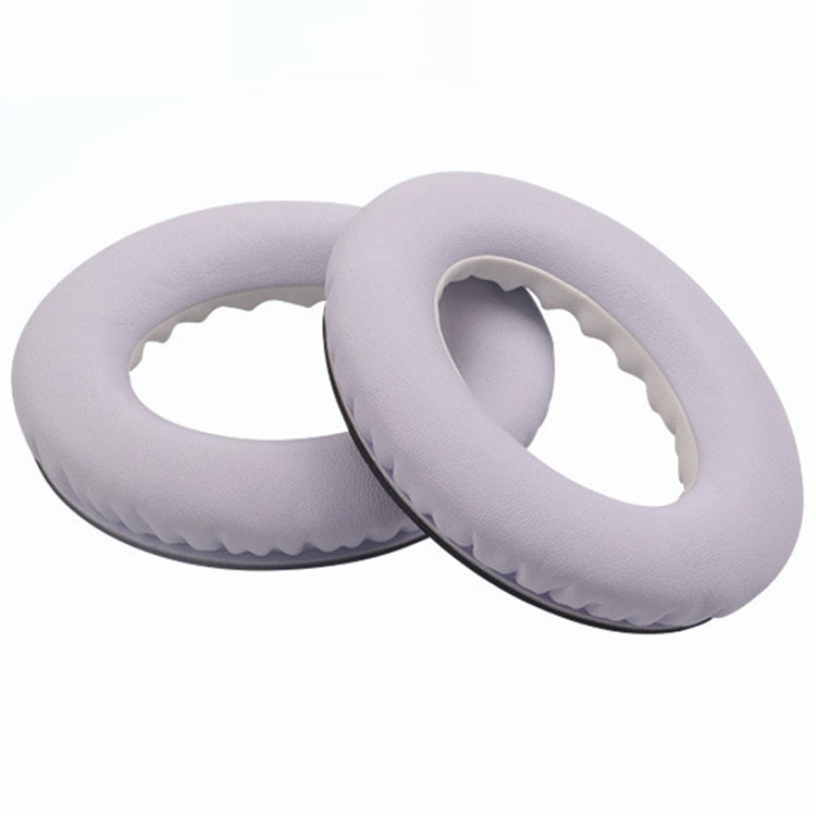 For BOSE QC35 Imitation Leather Soft Headphone Earmuff Jacket with LR Cotton, One Pair(Bright White)