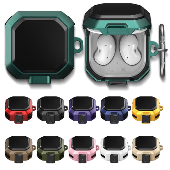 For Samsung Galaxy Buds Live / Buds 2 / Buds Pro / Buds 2 Pro Thunder Battlegear Anti-fall Earphones Protective Case with Switch (Army Green)