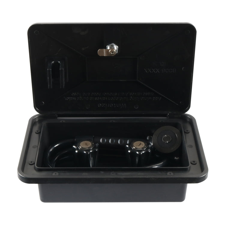 A6622-02 Black RV External Shower Box Head with Hose - Others by PMC TechLife | Online Shopping South Africa | PMC TechLife