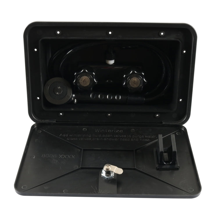 A6622-02 Black RV External Shower Box Head with Hose - Others by PMC TechLife | Online Shopping South Africa | PMC TechLife