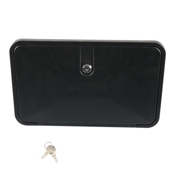 A6622-02 Black RV External Shower Box Head with Hose