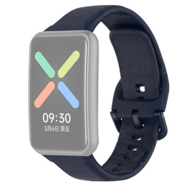 For OPPO Watch Free NFC Version Sport Silicone Watch Band(Ink Blue)