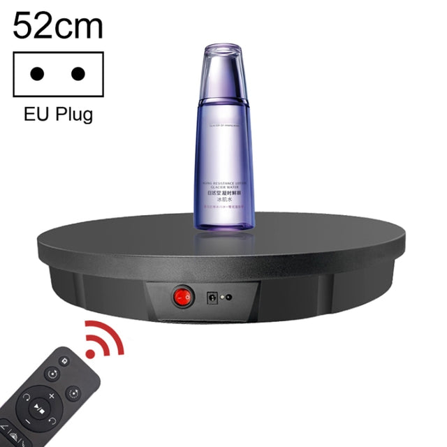 52cm Remote Control Electric Rotating Turntable Display Stand Video Shooting Props Turntable, Plug-in Power, Power Plug:EU Plug(Black)