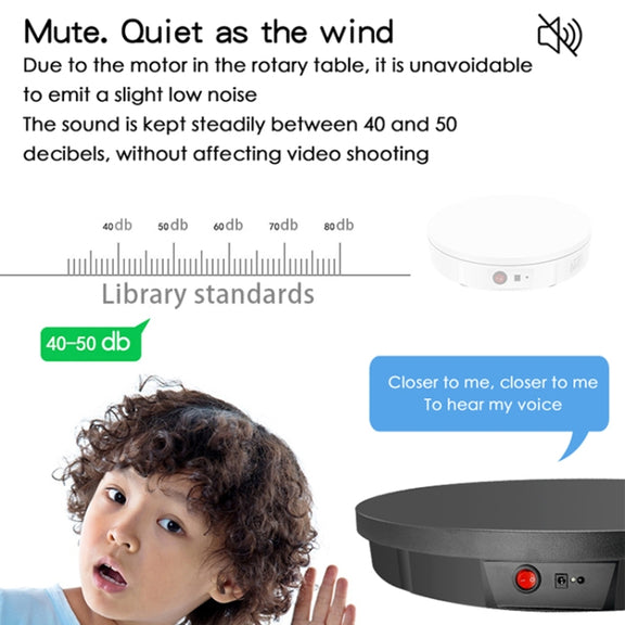 52cm Remote Control Electric Rotating Turntable Display Stand Video Shooting Props Turntable, Plug-in Power, Power Plug:EU Plug(Black)