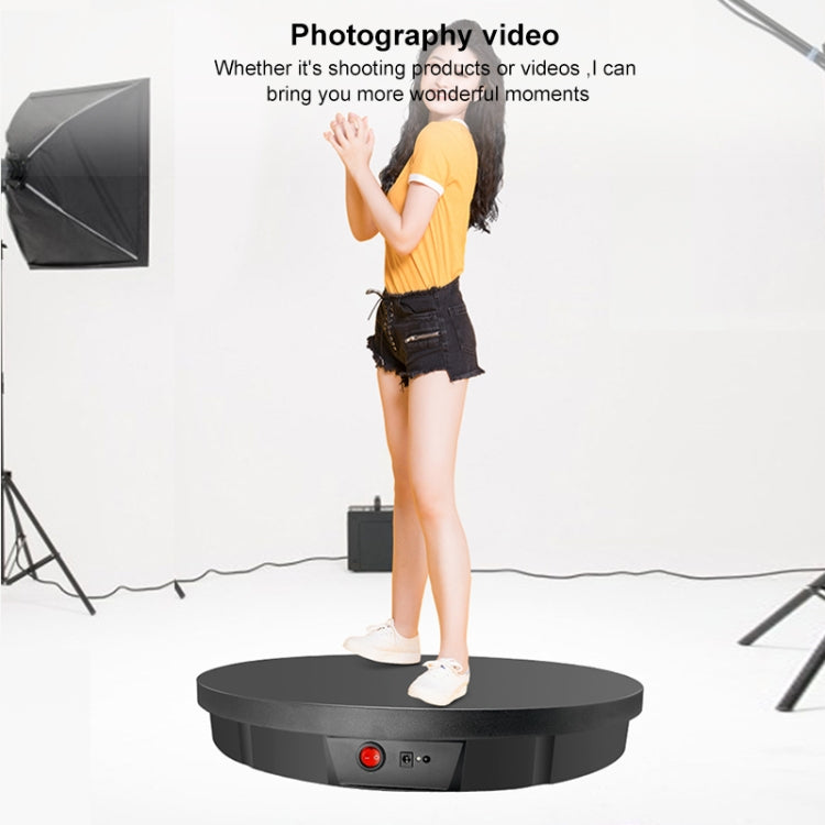 52cm Remote Control Electric Rotating Turntable Display Stand Video Shooting Props Turntable, Plug-in Power, Power Plug:EU Plug(Black) -  by PMC TechLife | Online Shopping South Africa | PMC TechLife