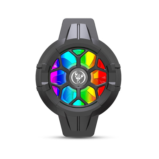HXSJ P10 Portable Gaming Mobile Phone Radiator Holder with Rainbow Backlight(Black) - Cooling Fan Radiator by HXSJ | Online Shopping South Africa | PMC Jewellery | Buy Now Pay Later Mobicred