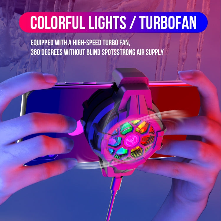 HXSJ P10 Portable Gaming Mobile Phone Radiator Holder with Rainbow Backlight(White) - Cooling Fan Radiator by HXSJ | Online Shopping South Africa | PMC TechLife | Buy Now Pay Later Mobicred