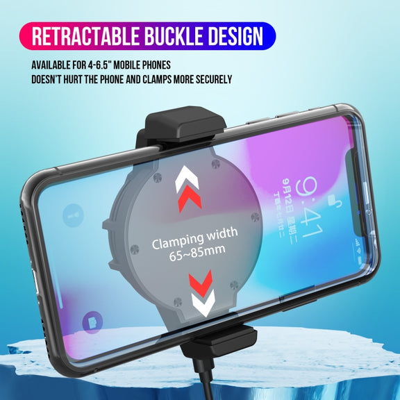 HXSJ P10 Portable Gaming Mobile Phone Radiator Holder with Rainbow Backlight(White)