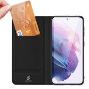 For Samsung Galaxy S22 5G DUX DUCIS Skin Pro Series Horizontal Flip Leather Phone Case with Holder & Card Slots(Black)