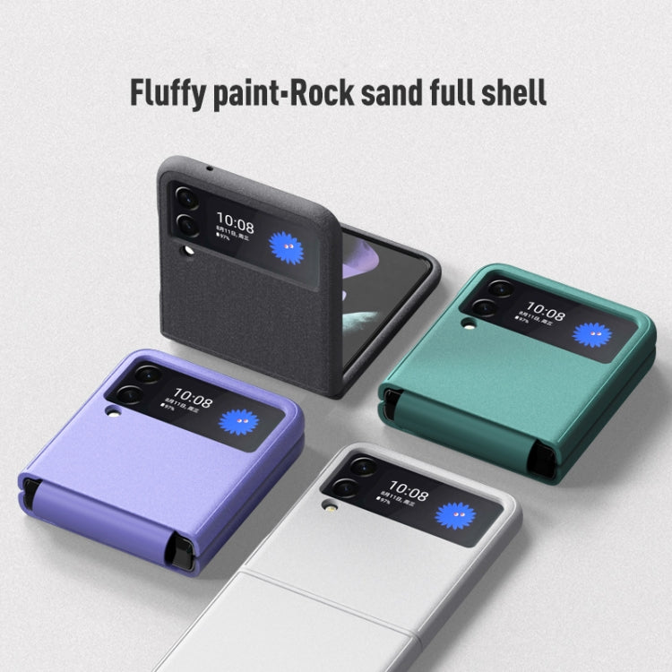 For Samsung Galaxy Z Flip3 5G Rock Sand All Inclusive Phone Case(Black) - Galaxy Phone Cases by GKK | Online Shopping South Africa | PMC TechLife | Buy Now Pay Later Mobicred